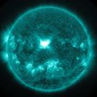 Una imagen de longitud de onda ultravioleta extrema de una llamarada solar capturada el 10 de septiembre.