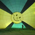 Varios globos aerostáticos durante el vuelo inaugural del 20º European Balloon Festival, celebrado en la ciudad catalana de Igualada.