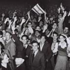 Celebraciones de jud&iacute;os en Tel Aviv, el 29 de noviembre de 1947, tras conocerse la resoluci&oacute;n 181 de la Asamblea de Naciones Unidas.&nbsp;
