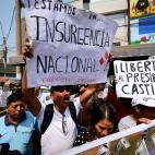 Manifestantes pro-Castillo llaman a una "insurrecci&oacute;n nacional"