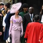 Katy Perry, a su llegada a la Abadía de Westminster