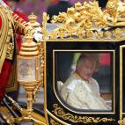 Los reyes Carlos y Camilla, en el carruaje del Jubileo de Diamante