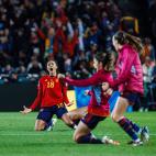 Celebración España femenino en semifinales