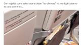 La indignante imagen que muestra lo que unos pasajeros dejaron en un avión: vergüenza es poco