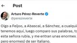 Un gráfico y ni una sola palabra: la respuesta a este tuit de Arturo Pérez-Reverte arrasa
