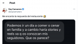Un influencer quiere comer gratis en un restaurante y la breve respuesta del dueño merece una estrella Michelin