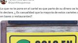 El cartel que ha puesto este bar hace saltar a una multitud: "¿ Es casualidad?"