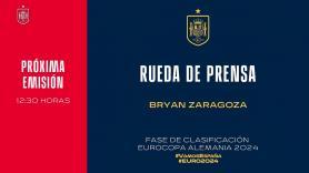 Sigue en directo a Bryan Zaragoza en rueda de prensa de la Selección Absoluta