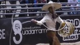 Este vaquero solo necesita un segundo y un lazo para hacer lo increíble con un caballo salvaje