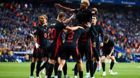 EL FC Barcelona celebra el campeonato de Liga por las calles de la ciudad