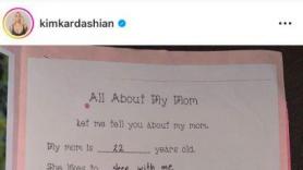 Kim Kardashian publica lo que ha escrito su hija sobre ella y la gente alucina con la descripción