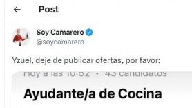 El anuncio que busca un 2x1 en ayudante de cocina y camarero con tres sueldos distintos en dos meses