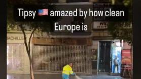 La más que sorprendente reacción de un estadounidense al ver limpiar las calles en España