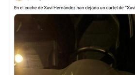 La nota con tan solo dos palabras que le han dejado Xavi Hernández en su coche
