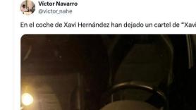 La nota con tan solo dos palabras que le han dejado Xavi Hernández en su coche