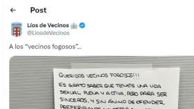 Deja esta nota a sus "vecinos fogosos" y la respuesta que le escriben es para un museo del amor