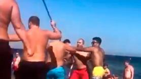 Brutal pelea en la playa de la Barceloneta