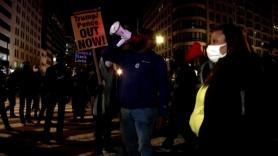 Marcha pacífica del movimiento 'Black Lives Matter' durante la noche electoral