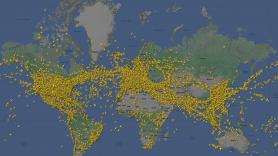 Una espectacular imagen del cielo lleno de aviones se hace viral