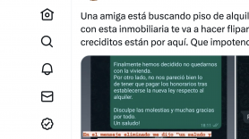 Esta respuesta de una inmobiliaria por WhatsApp tras la ley de vivienda indigna en Twitter