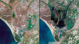 Una imagen de Doñana desde el espacio confirma el impacto contra la sequía