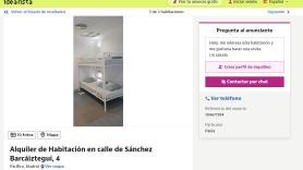 Piden en Idealista 300 euros al mes de alquiler por una litera en una habitación compartida en Madrid