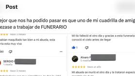 Empieza a trabajar en una funeraria y sus amigos le dejan unas reseñas en Google para morirse