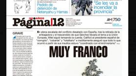 Un periódico argentino saca esta imagen de Franco y Milei tras lo de Begoña Gómez y en España duele
