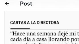 La dura carta de una joven a la directora de 'El País' que da para reflexionar en profundidad