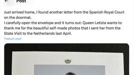 Un holandés ha encontrado en su felpudo una carta de la reina Letizia y comparte lo que pone