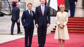 Letizia, la gran ausente en la recepción ofrecida por Emmanuel Macron