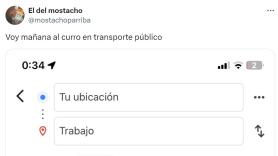 Sube esta imagen enseñando lo que tardaría en llegar a su trabajo en transporte público y arrasa