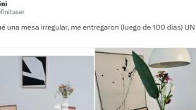 Encarga una mesa irregular y no puede evitar hacer una comparación al ver lo que le llega