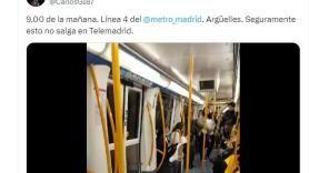 Llueve en Madrid y lo que pasa en el interior de este vagón de Metro parece imposible de creer