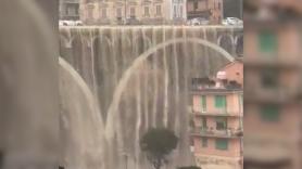 La increíble cascada que han formado las lluvias en Italia