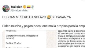 Pide información de una oferta como camarero, le dan unas condiciones infrahumanas y su respuesta es brutal