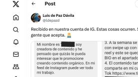 Un hostelero publica atónito el mensaje que le manda una influencer: "Estas cosas ocurren"