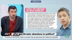 Revuelo por las palabras de Ramón Espinar sobre Errejón en 'Más Vale Tarde'