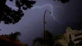 La espectacular tormenta eléctrica que se vivió Málaga