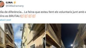 Esta comparativa de una calle de Valencia con un día de diferencia da esperanzas: los voluntarios, clave