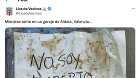 La nota que han dejado en un garaje de Aldaia devuelve un poco la fe en la humanidad