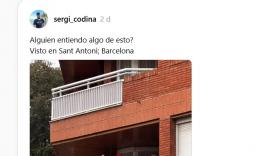 Descoloca a decenas de personas al mostrar lo que ha visto en el balcón de una casa en Barcelona