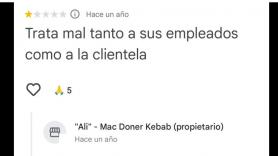 Una clienta se queja de que el dueño de un kebab trata mal a sus empleados y la respuesta es TELA