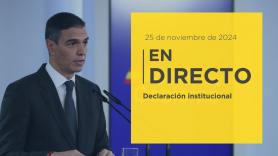 Sigue en directo la declaración institucional del presidente del Gobierno, Pedro Sánchez