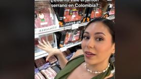 Entra en un supermercado de Colombia y enseña cómo es el jamón serrano: el precio se comenta mucho