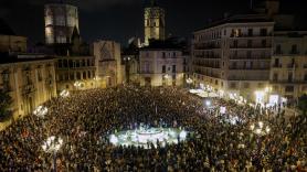 La pancarta de la manifestación de Valencia con deseo navideño: más clara imposible