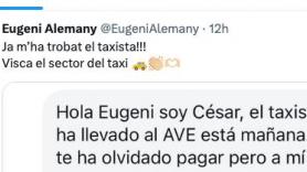 Se olvida de pagar el taxi, lo cuenta y llega hasta el taxista: él responde con este mensaje