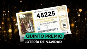 45225, quinto quinto premio de la Lotería de Navidad 2024