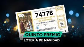 74.778, tercer quinto premio de la Lotería de Navidad 2024