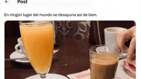 Comparte lo que ha desayunado en esta comunidad autónoma: dice que "en ningún lugar del mundo" es mejor